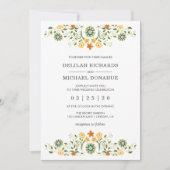 Modern Floral Elegant Wedding Kaart (Voorkant)