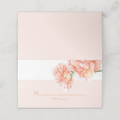 Modern Floral Elegant Wedding Plaatskaartje (Buitenkant ongevouwen)