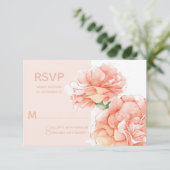 Modern Floral Elegant Wedding RSVP Kaartje (Staand voorkant)