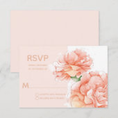 Modern Floral Elegant Wedding RSVP Kaartje (Voorkant / Achterkant)
