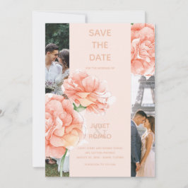 Modern Floral Elegant Wedding Save The Date