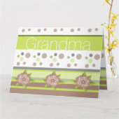 Modern Floral en Polka Dot Kaart (Gele Bloem)