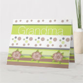 Modern Floral en Polka Dot Kaart (Voorkant)