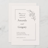 Modern Floral Engagement Party Invitation Save The Date (Voorkant / Achterkant)