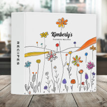 Modern Floral Family Recept Cookbook