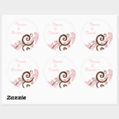 Modern Floral Favor Sticker (Vel)
