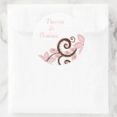 Modern Floral Favor Sticker (Tas)