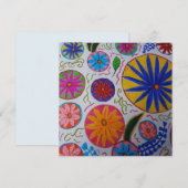 Modern Floral Flat Wenskaart (Voorkant / Achterkant)