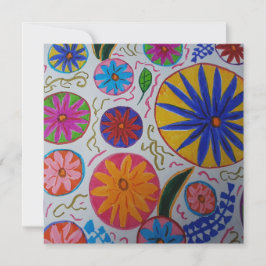 Modern Floral Flat Wenskaart