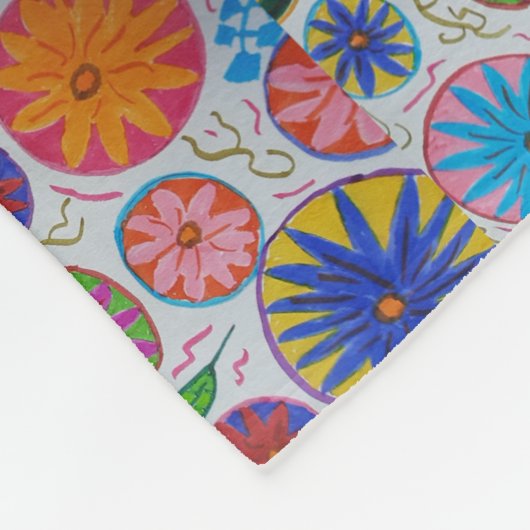 Modern Floral Fleece Blanket (Hoek)