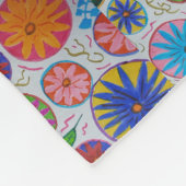 Modern Floral Fleece Blanket Deken (Hoek)