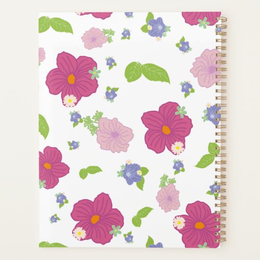 Modern Floral / Foliage, Weekly - Monthly Planner (Achterkant)