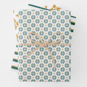 Modern Floral Forest Groene Set van Wrapping Paper (In situ)
