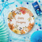 Modern Floral Friendsgiving Papieren Bordje (Feest)