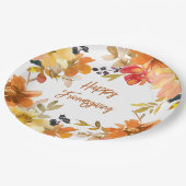 Modern Floral Friendsgiving Papieren Bordje (Gekanteld)