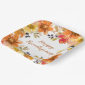 Modern Floral Friendsgiving  Papieren Bordje (Gebogen)