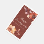 Modern Floral Friendsgiving  Servet (Hoek)