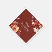 Modern Floral Friendsgiving  Servet (Hoek)