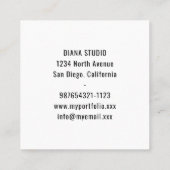 Modern Floral Fuchsia Roze Visitekaartje (Achterkant)