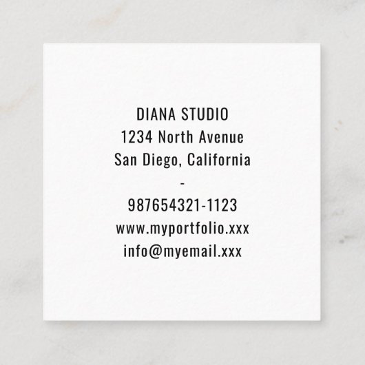 Modern Floral Fuchsia Roze Visitekaartje (Achterkant)