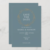 Modern Floral Garland | Datum opslaan Save The Date (Voorkant / Achterkant)