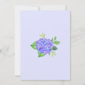Modern Floral Geometric Paarse Hydrangea Wedding Kaart (Achterkant)