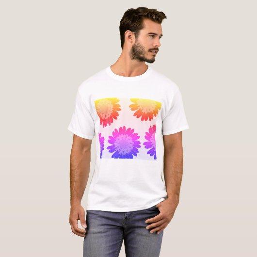 Modern Floral Geometry – Elegant Botanical Pattern T-shirt (Voorkant volledig)