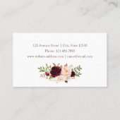 Modern Floral Gepersonaliseerd Visitekaartje (Achterkant)