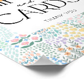 Modern Floral Girl Baby shower Cadeaus en Kaart Si Poster (Hoek)