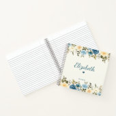 Modern Floral Girly Trendy Sketchbook , op maat ge Notitieboek (Binnen)