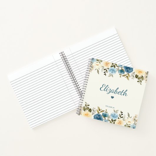 Modern Floral Girly Trendy Sketchbook , op maat ge Notitieboek (Binnen)