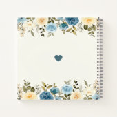 Modern Floral Girly Trendy Sketchbook , op maat ge Notitieboek (Achterkant)
