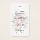 Modern Floral God's Garden Photo Prayer Card Visitekaartje (Achterkant)