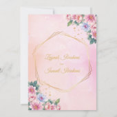 Modern Floral Goud Lijst Islamitische islamitische Kaart (Achterkant)