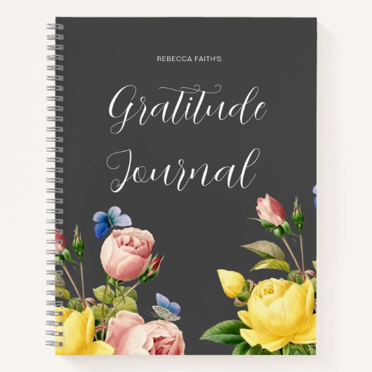 Modern Floral GratitudeJournal-Notitieboek Notitieboek (Voorkant)