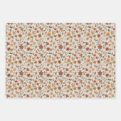 Modern Floral Greenery Girly Gold Rust Inpakpapier Vel (Voorkant 3)