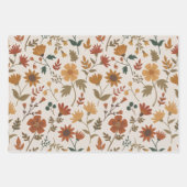 Modern Floral Greenery Girly Gold Rust Inpakpapier Vel (Voorkant 2)