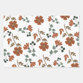 Modern Floral Greenery Girly Gold Rust Inpakpapier Vel (Voorkant)