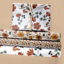 Modern Floral Greenery Girly Gold Rust