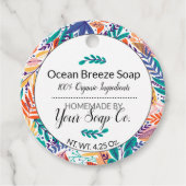 Modern Floral Hang Label voor uw ambachtelijke zee (Voorkant)