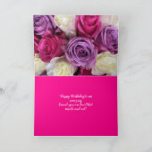 Modern Floral Happy Birthday-kaart Kaart (Binnen)