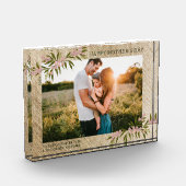 Modern Floral Happy Moederdag Elegant Nieuw Mam Fotoblokken (Links)