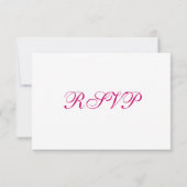 Modern Floral Heart Wedding RSVP-kaarten RSVP Kaartje (Achterkant)