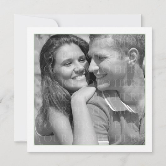 Modern Floral Heart Wedding Save the Date (Achterkant)