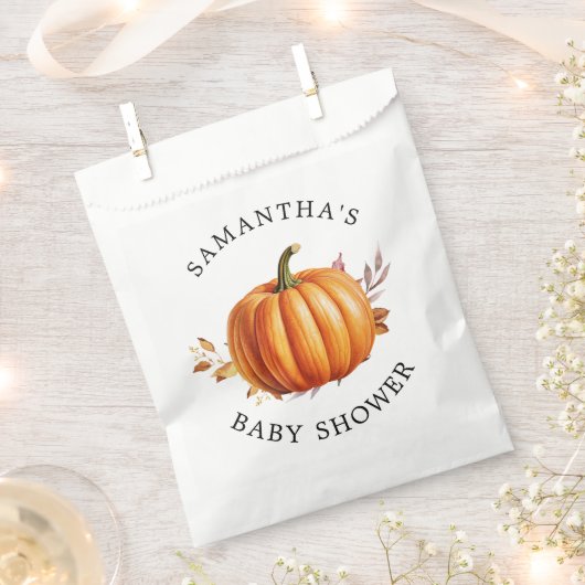 Modern Floral Herfst Baby shower Bedankzakje (Geknipt)