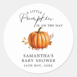 Modern Floral Herfst Baby shower Boeken voor Baby Ronde Sticker