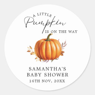 Modern Floral Herfst Baby shower Boeken voor Baby Ronde Sticker