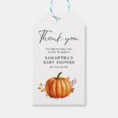Modern Floral Herfst Baby shower Cadeaulabel (Voorkant)