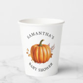 Modern Floral Herfst Baby shower Papieren Bekers (Voorkant)