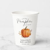 Modern Floral Herfst Baby shower Papieren Bekers (Achterkant)